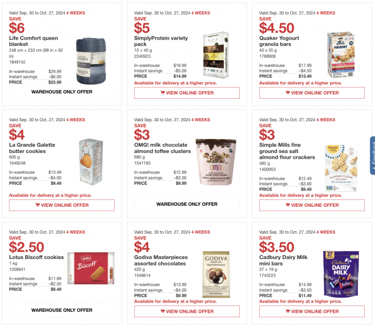 Costco Canada Coupons/Flyers Deals at All Costco Wholesale Warehouses